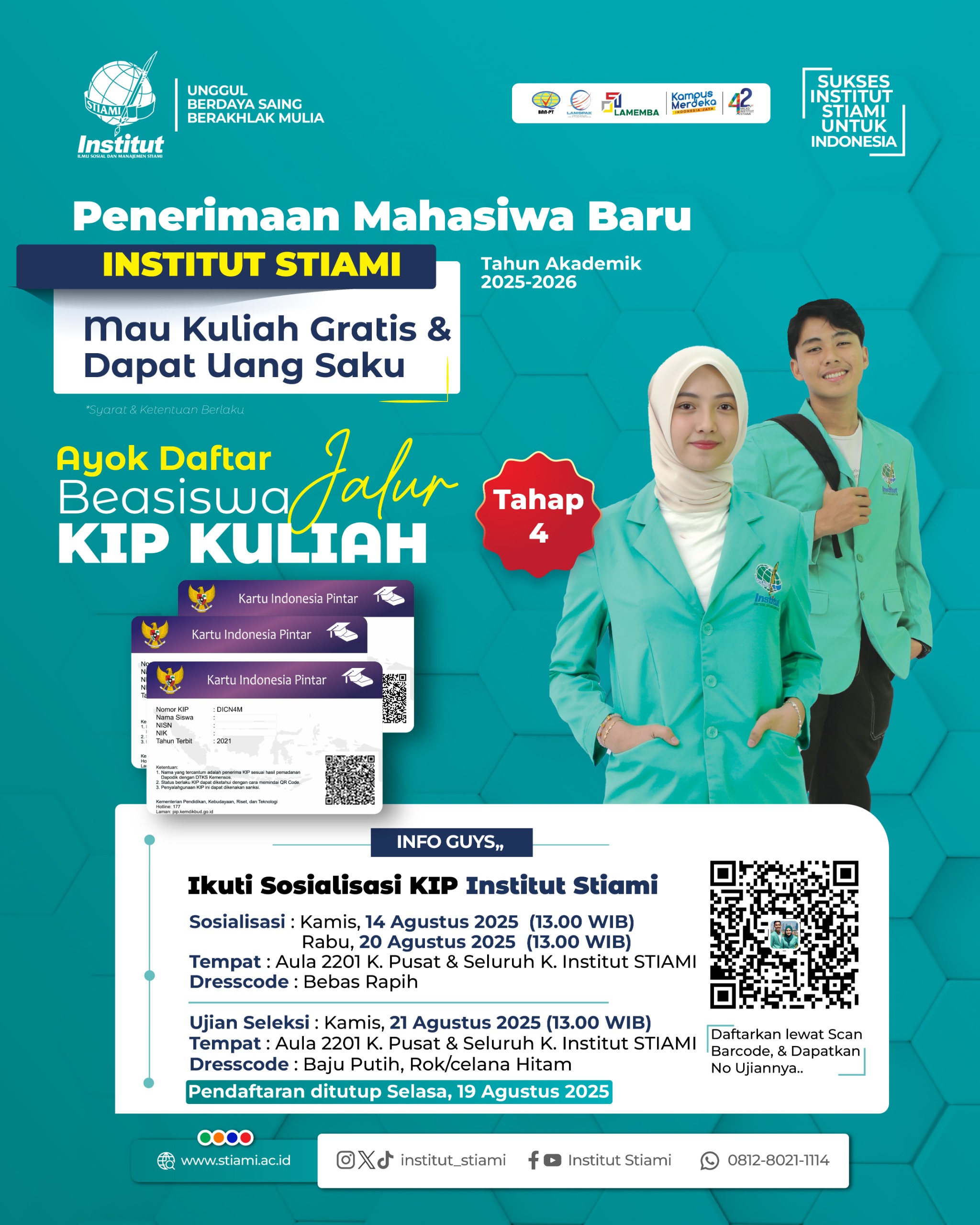 Institut STIAMI Umumkan Kelulusan Administrasi sebanyak 63 Mahasiswa Baru Penerima Bantuan KIP-Kuliah