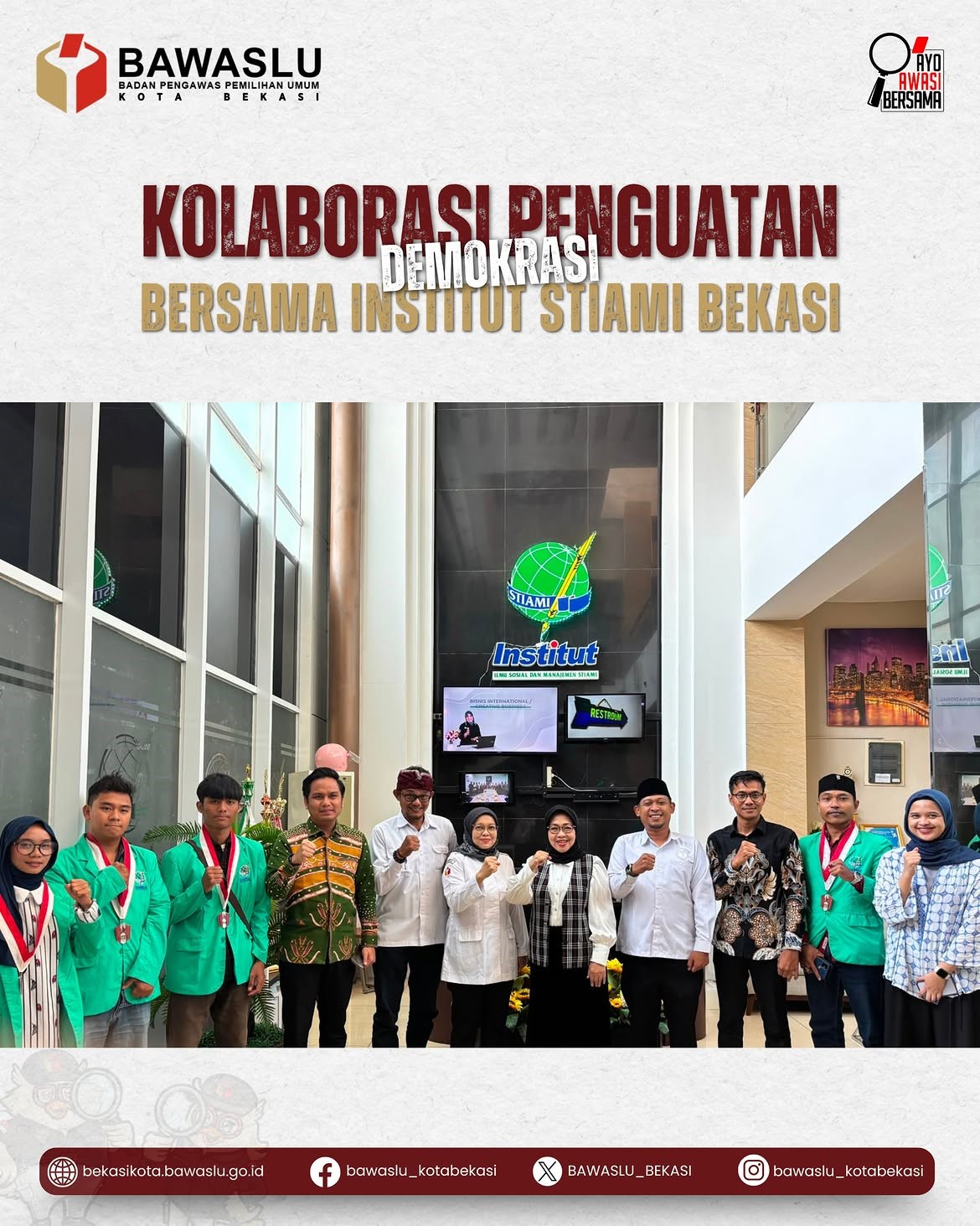 Institut STIAMI dan BAWASLU Kota Bekasi Jajaki Kolaborasi Penguatan Demokrasi