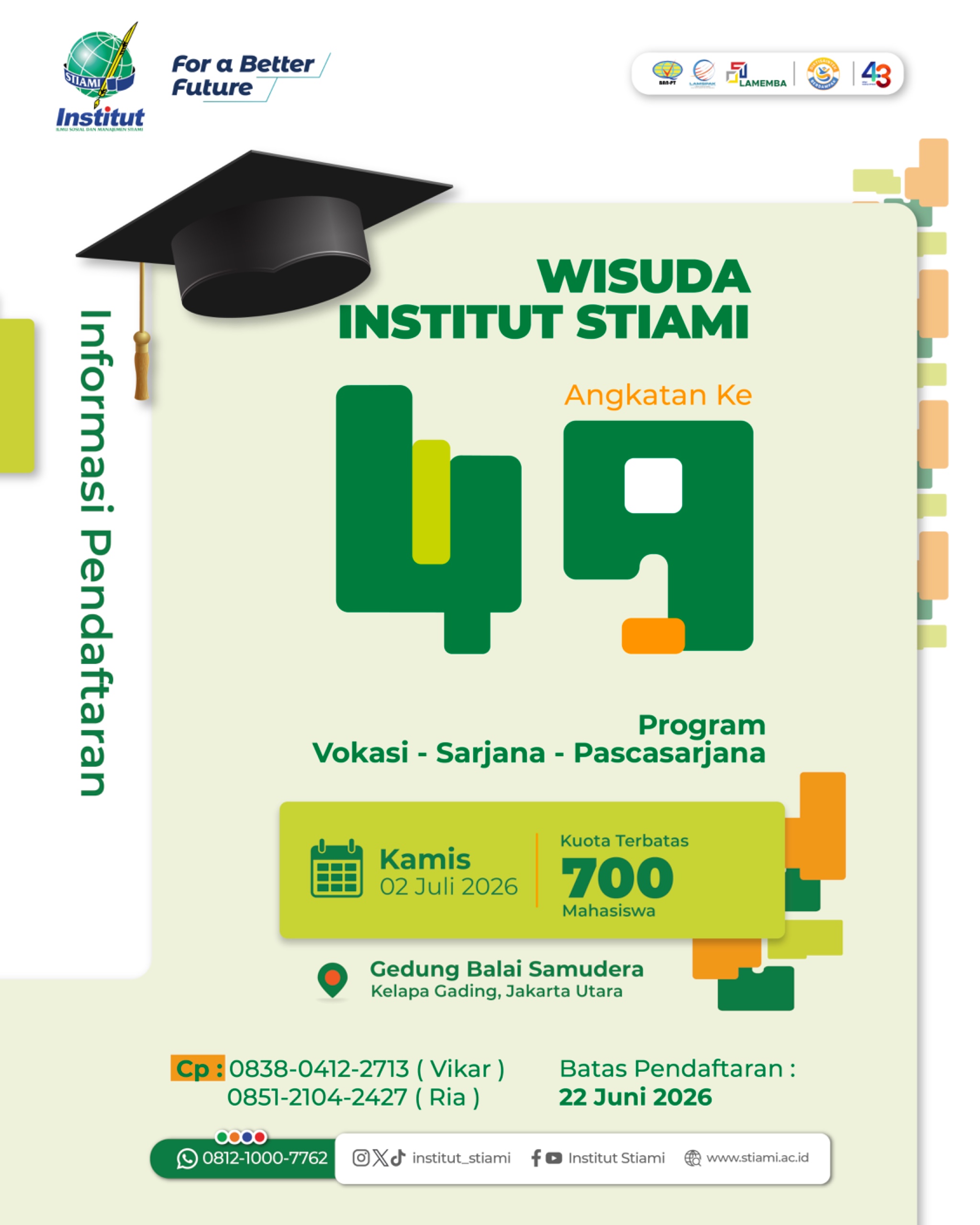 Wisuda ke 49 Institut STIAMI